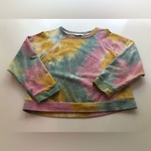 Paper Crane Pastel Crew Sweatshirt Short Length Sz Medium